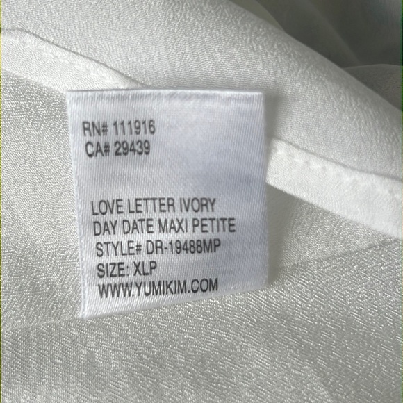 Anthropologie YUMI KIM Love Letter Floral Cut-out Maxi Dress White Size XL - Picture 15 of 15